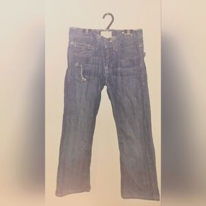 Taverniti Jeans Meg 19 29x 26 " Distressed Denim Straight Leg  Vintage  Y2K